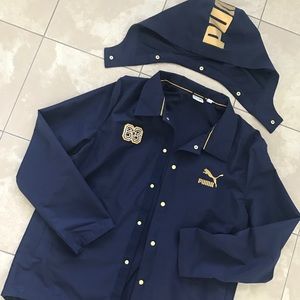 Puma wind breaker jacket with detachable hood